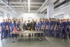 Pritzker with BMW apprentices