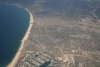 A view of the Pacific coastline along Santa Monica, California