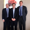 The mission afforded access to high level decision makers. Shown in the photo are (left to right) Kevin Smith CEO of SolarReserve, Wang Yundan Chairman of Shanghai Electric Power Company, and Tom Georgis SolarReserve’s SVP of Development.
