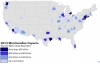 Map of Top 50 Metro Area Exporters in U.S. in 2014