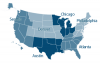 U.S. Map Depicting the Six Regional Offices of the U.S. Economic Development Administration