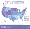 U.S. Map of 2015 Medium Household Income in the United States