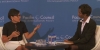 Secretary Pritzker and moderator Ann Simmons participating in an armchair discussion at the Pacific Council on International Policy in Los Angeles, CA. Source: Pacific Council on International Policy