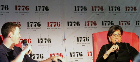 Secretary Pritzker speaking with Evan Burfield at 1776 about the Open for Business Agenda