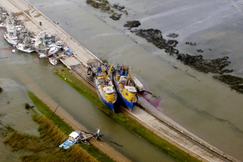 Damage at Plaquemines Parish, Louisana