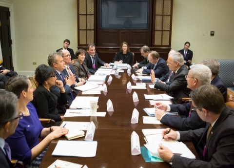 U.S. Commerce Secretary Penny Pritzker, U.S. Labor Secretary Thomas Perez, Senior Advisory to the President Valerie Jarrett and NEC Director Jeff Zients host Swiss Vice President and Delegation of Leading CEOs for discussion on investing in the U.S. 