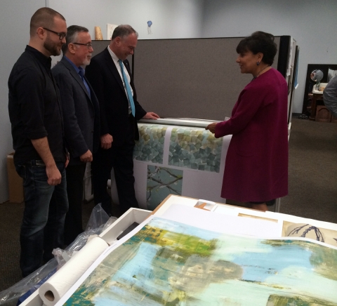 Secretary Pritzker and Senator Kaine tour World Art Group