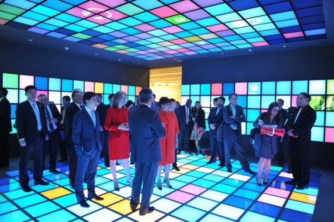 Deputy Energy Secretary Sherwood-Randall tours Microsoft&#039;s Beijing Campus with Commerce Secretary Penny Pritzker before delivering remarks.