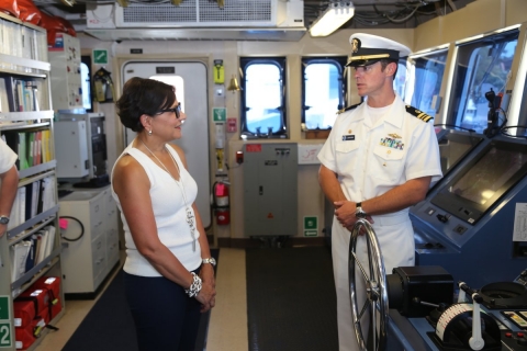 U.S. Secretary of Commerce Penny Pritzker Tours the NOAA Ship Ferdinand R. Hassler