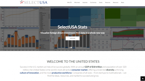 Graphic of the Newly Redesigned SelectUSA Web site