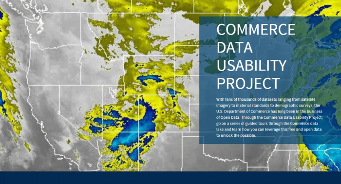 Commerce Data Usability Project Screen Capture