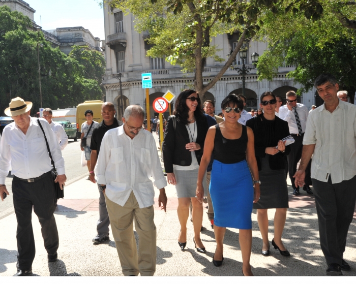 Secretary Pritzker (third from right) touring Old Havana in Cuba