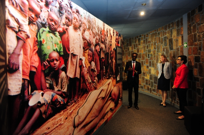Secretary Pritzker and PAC-DBIA members visited the Gisozi Genocide Memorial in Rwanda