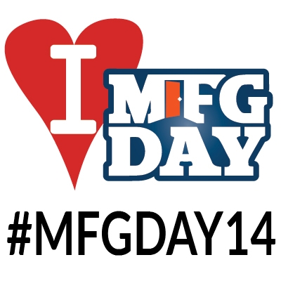 2014 National Manufacturing Day logo and hashtag