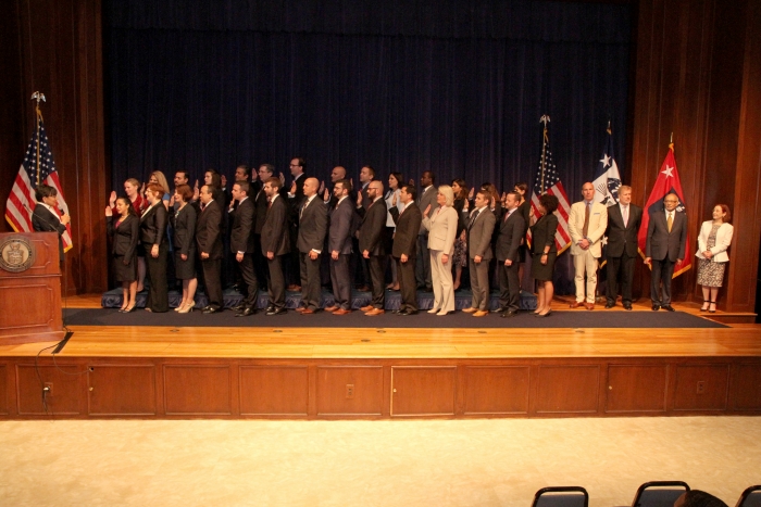 Secretary Pritzker Swearing in 27 Foreign Commercial Service officers and one Intellectual Property Attaché