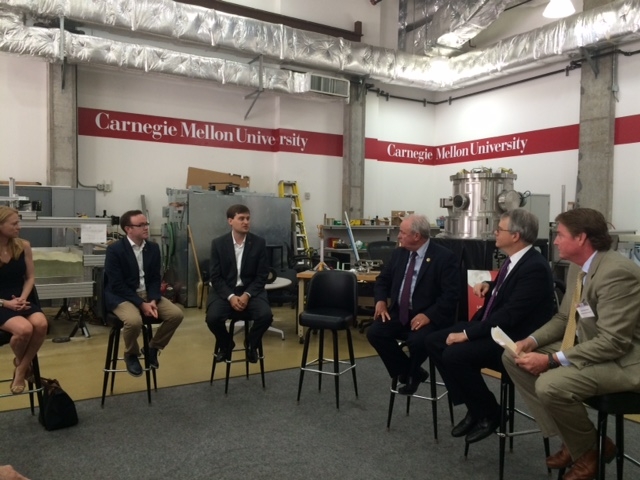 Deputy Secretary Andrews and Congressman Doyle meet with CEO’s who developed their company from technology shared at Carnegie Mellon University