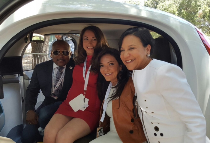Commerce Secretary Penny Pritzker with PAGE Members Daymond John, Debbie Sterling and Nina Vaca at the 2016 Global Entrepreneurship Summit (GES) Commerce Secretary Penny Pritzker with PAGE Members Daymond John, Debbie Sterling and Nina Vaca at the 2016 Global Entrepreneurship Summit (GES)