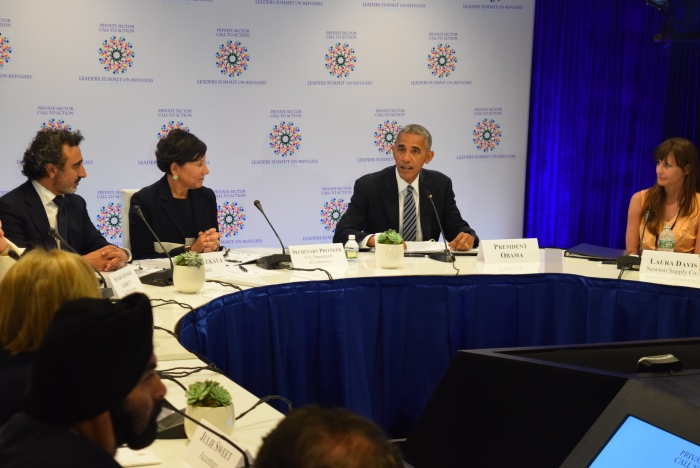 President Obama speaks at the President’s Call to Action Refugee Roundtable