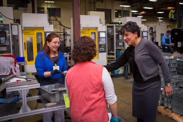Secretary Pritzker’s Oregon visit included touring Leatherman Tools, Inc.'s  manufacturing site and connecting with company employees. 