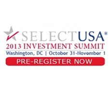 SelectUSA 2013 Investment Summit, Washington, DC, October 31 - November 1. Pre-Register Now!