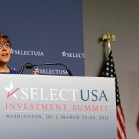 Secretary Pritzker addresses the 2015 SelectUSA Investment Summit.
