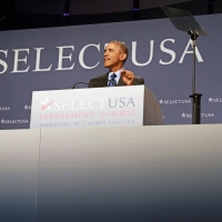 President Obama addresses the 2015 SelectUSA Investment Summit.