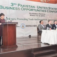 Secretary Pritzker opening the Business Opportunities Conference for the first-ever U.S.-Pakistan Economic Partnership Week in Islamabad, Pakistan. 