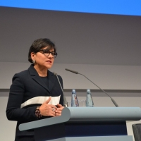 Secretary Pritzker speaks at the Digital Transformation of Industry Conference during Hannover Messe