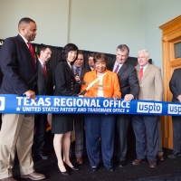 Ribbon cutting at the official opening of the United States Patent and Trademark Office, Texas Regional Office