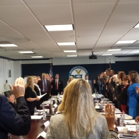Department of Commerce’s 2015 Manufacturing Council being sworn in. 