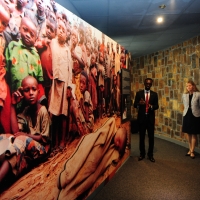 Secretary Pritzker and PAC-DBIA members visited the Gisozi Genocide Memorial in Rwanda