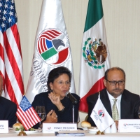 Secretary Penny Pritzker speaking with the American Chamber of Commerce of Mexico
