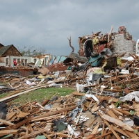 Image of destruction caused by the Joplin, Missouri, tornado