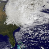 Satellite view of Superstorm Sandy, 10-29-12