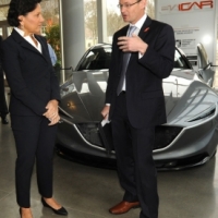 Secretary Pritzker and Dr. John Ballato, Clemson University vice president for economic development, toured the Clemson University-International Center for Automotive Research (CU-ICAR)