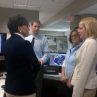 Secretary Pritkzer and NOAA Administrator Dr. Kathryn Sullivan  visited the Alaska Weather, Water and Ice Center which is the National Weather Service’s (NWS) main operations center in Anchorage, Alaska