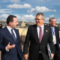 Deputy Commerce Secretary Bruce H. Andrews with Georgian Prime Minister Irakli Garibashvili