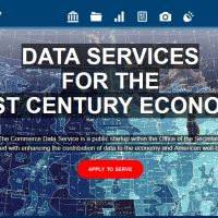 Screenshot of the Commerce Data Service website