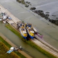 Damage at Plaquemines Parish, Louisana