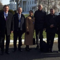 Ambassador LeVine and Swiss business leaders at White House Investment Mission.