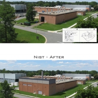 Before and After Photo of the NIST Combined Heat and Power (CHP) Plant