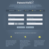 Screenshot of PatentsView