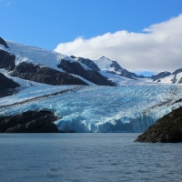 Clear view of the Portage Glacier in Alaska&#039;s Portage Valley, August 30, 2015