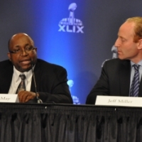 Dr. Willie May at press conference announcing the Head Health Challenge III