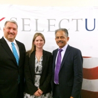IEDC Chair Matherly (left) and Richmond VA&#039;s Justine Roberts (center) with SelectUSA&#039;s Vinai Thummalapally (right)