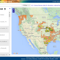 Graphic of the U.S. Census Bureau’s OnTheMap for Emergency Management tool.