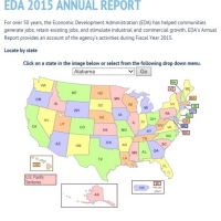 U.S. Map Depicting How EDA Has Helped Communities Generate Jobs, Retain Existing Jobs and Stimulate Industrial and Commercial Growth
