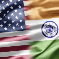 United States-India Flags