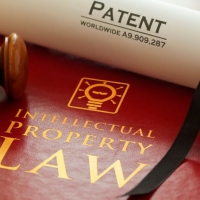 Photo of Gavel and Intellectual Property Law Book