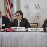 Commerce Secretary Penny Pritzker at Port of Los Angeles Roundtable Discussion